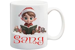Custom Worlds Best Cup of Coffee Elf Christmas Mug