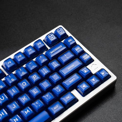 Image of 142 Keys SA Profile Blue Keycaps PBT Doubleshot Translucent Keycaps Set Fit for 61 /64 /87 /104 /108 Cherry Mx Switches ISO ANSI Mechanical Keyboars Alice Keyboard