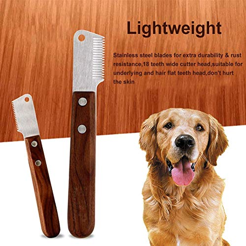 Professional Trimmmesser,Trimmen hund terrier,Trimm Messer Pflegemesser für Unterwolle Ergonomisch Geformtem Griff
