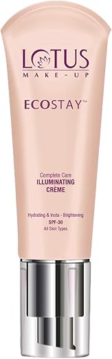 Lotus Makeup Ecostay Cc Complete Care Illuminating Crème Spf 30, Snow Light, 25 g