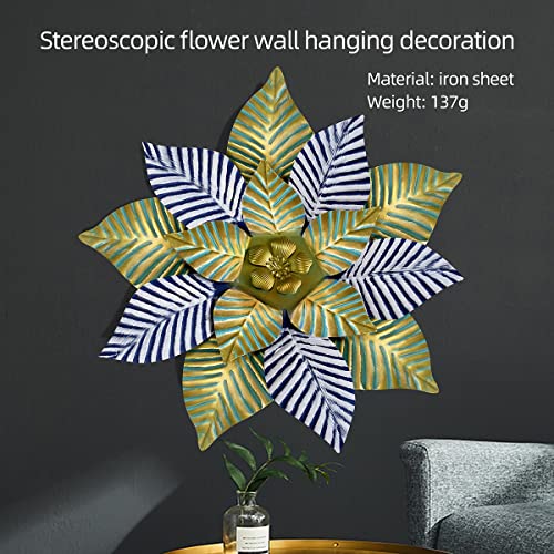 Woshida Metal Flowers Wall Decor, Metal Floral Home Wall Art Sculpture For Bathroom Living Room Bedroom Or Porch Patio Colorful Wall Decoration Yellow #TOP1