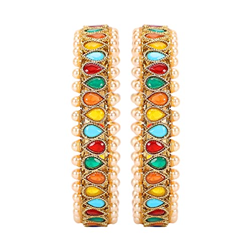 Gold Plated Bangles Set for Women (2.6)