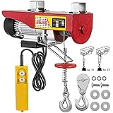 ZGYQGOO Elevador polipasto eléctrico 300 kg / 660 LB Elevador polipasto eléctrico 12 m / 40 pies Durable 550W Carretilla elevadora eléctrica Palet Acero Palanca elevación Polipasto Garaje (PA300)