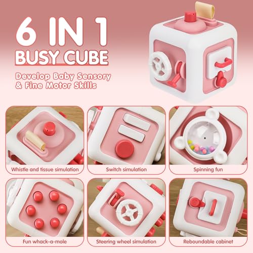 Image of Toys for 1 Year Old Boy Girl, Montessori Busy Board Busy Cube, Travel Toys for Toddlers 1-3, 1 Year Old Girl Boy Gifts, Easter Basket Stuffers for Toddler