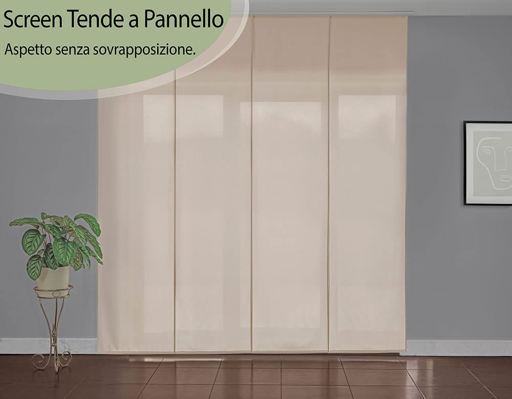 Tenda a pannello scorrevole Beige tinta unita | Pannello da L 70 x H 265 cm, Semi-filtrante