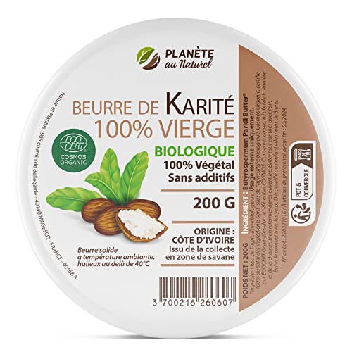 Beurre de Karité 200 g - Biologique - 100% vierge - 100% végétal - sans additifs - Non raffiné Cover