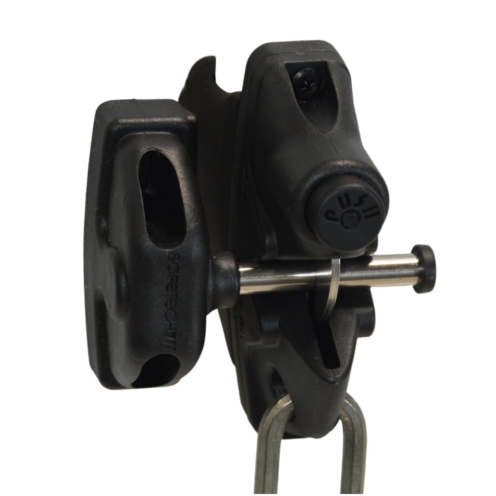 Safetech HardwareViperX5-2 Two-Sided Gate Latch | Wrap Around Design - No Post Drilling | Padlock Lockable | Left & Right Reversible | Double Gate Access w/Push Button | 2” Vinyl & Aluminum - Black