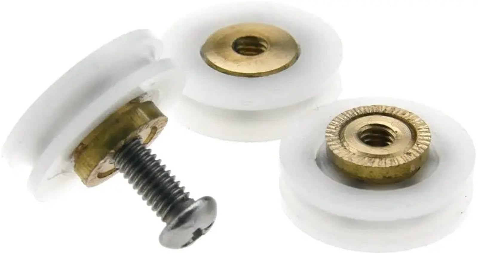 QAXIOQCS 8 Pieces V Grooved 19MM Wheel Dia Shower Door Wheel Runner Roller