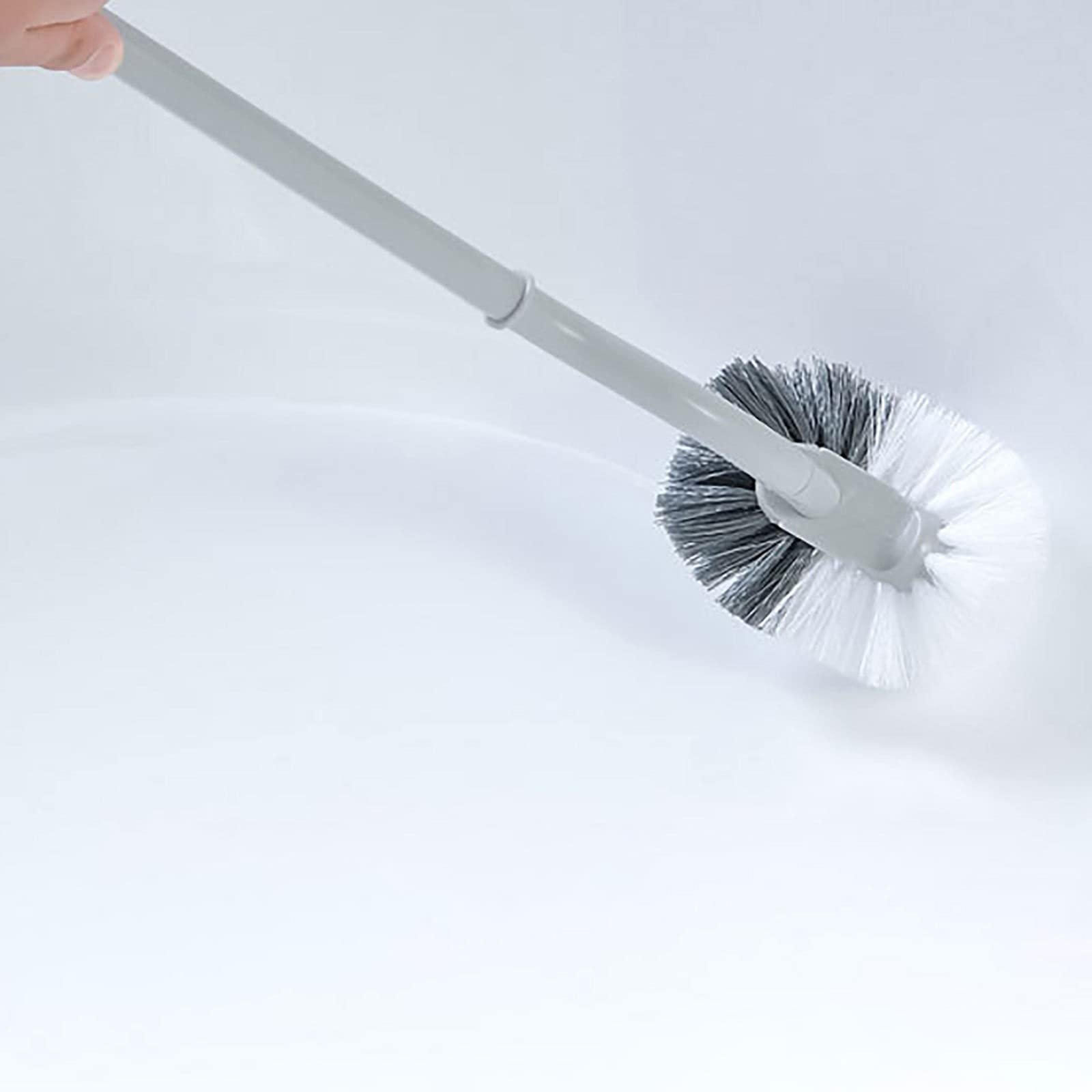 Scopino WC con portascopino – 8,5 x 37 cm, Acciaio inossidabile, Argento | CH
