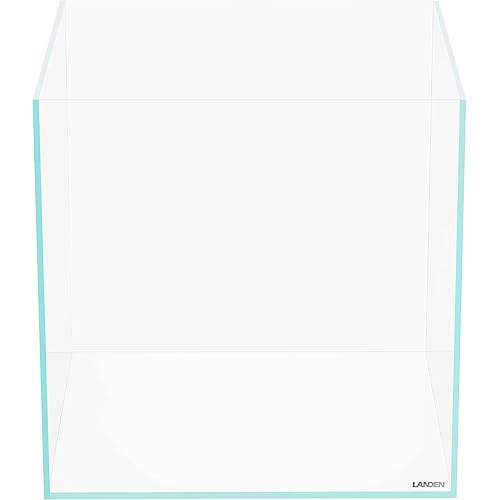LANDEN 36C 11.5 Gallon Cube Rimless Low Iron Aquarium Tank,W14.2×D14.2×H14.2 in(36x36x36cm) 5mm Thickness with Nano Foam Leveling Mat Included