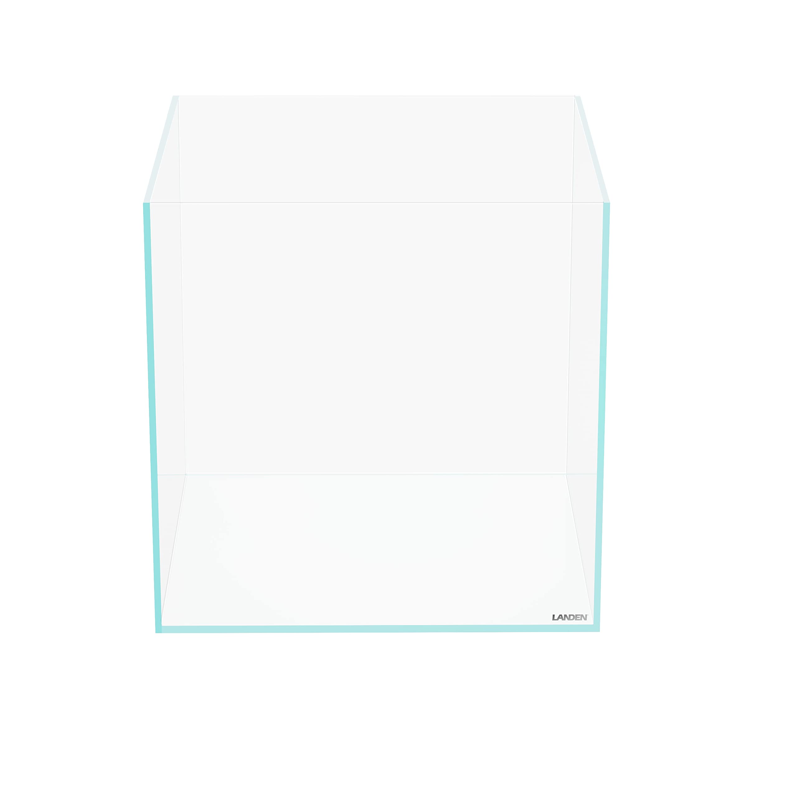 LANDEN Aquarium Cube 11.5 Gallon Ultra Clear Glass Rimless Fish Tank 36C
