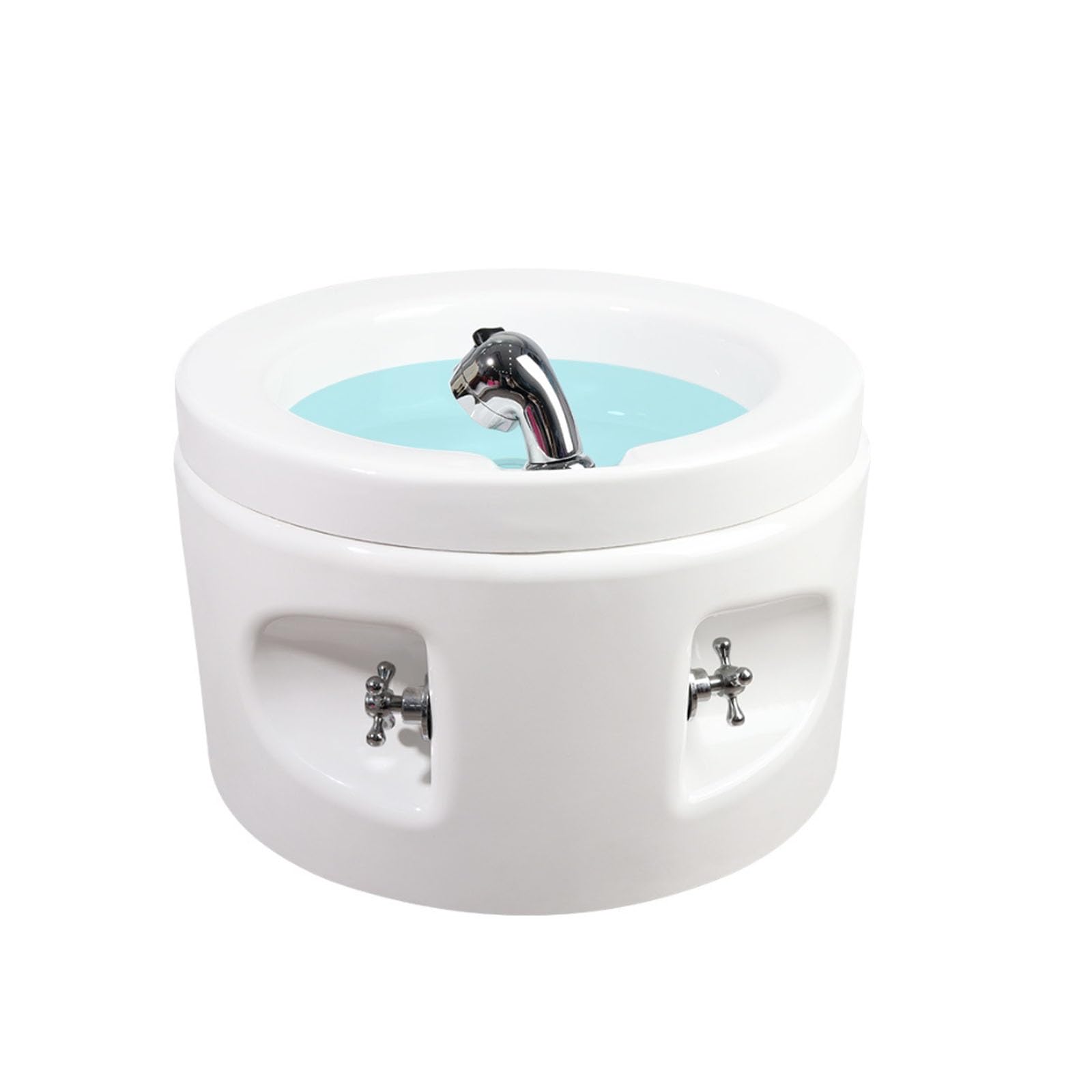 Rundes Acryl-Massage-Fußbad, Fußbad Mit Pediküre, Fußstütze, Fuß-Whirlpool, Spa-Fußbad, Pediküre, Warm- Und Kaltanpassung, Salon-Massageausrüstung