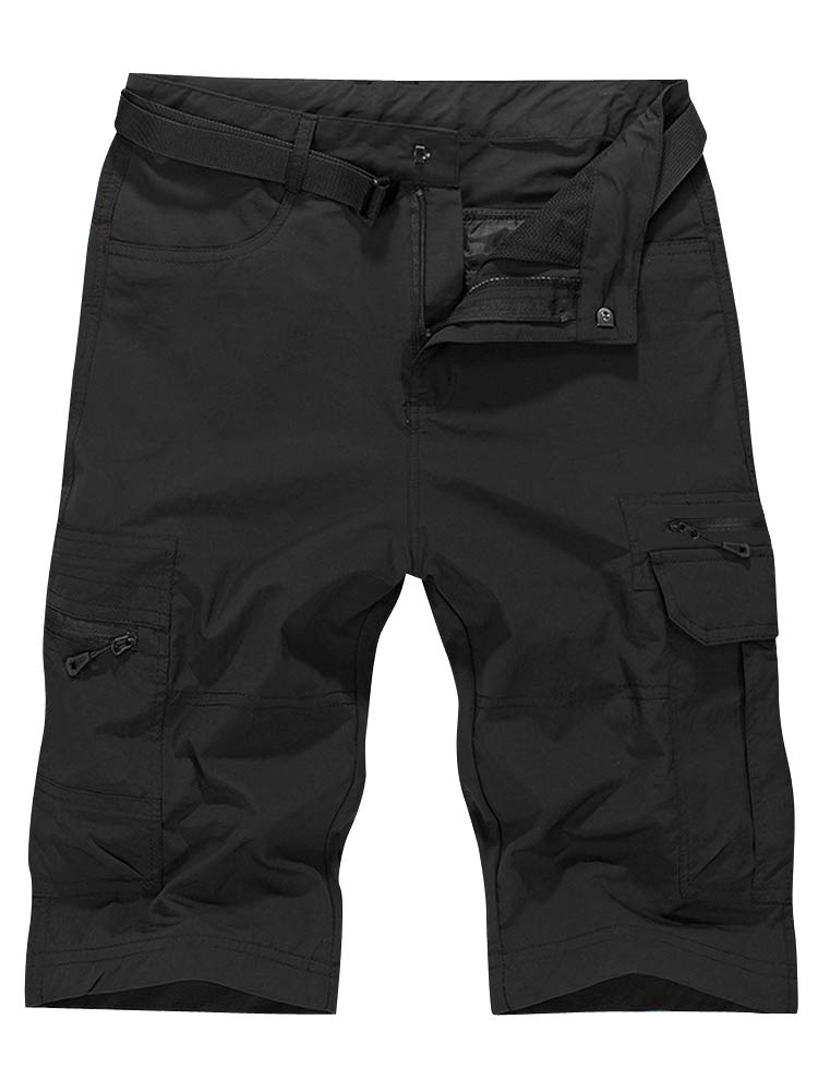 MesinsefraMen's Hiking Cargo Shorts Lightweight Quick Dry Outdoor Stretch Travel Fishing with Multi Pockets