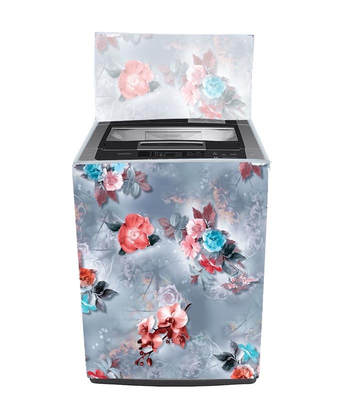MAHAL CREATION Top Load Washing Machine Cover Compatible for Lg 7KG (T70SKSF1Z) Grey.