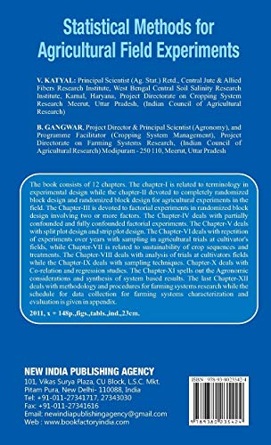 Statistical Methods for Agricultural Field Experiments