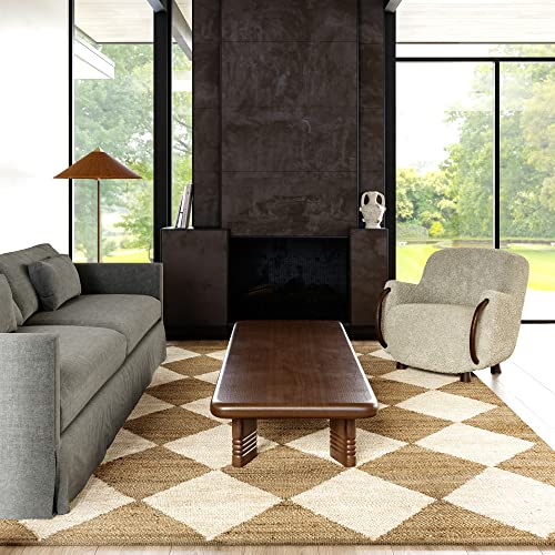 Rugs USA Livy Handmade, Natural/Ivory, 5' x 8', Diamond...