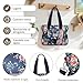 Imagen de FORRICA Bolsos Mujer Bolsa Bandolera Grande Bolsas de Hombro Impresión de Moda Damas Bolso Shopper Impermeable Bolsos de Mano para Mujer Multibolsillos Flor E