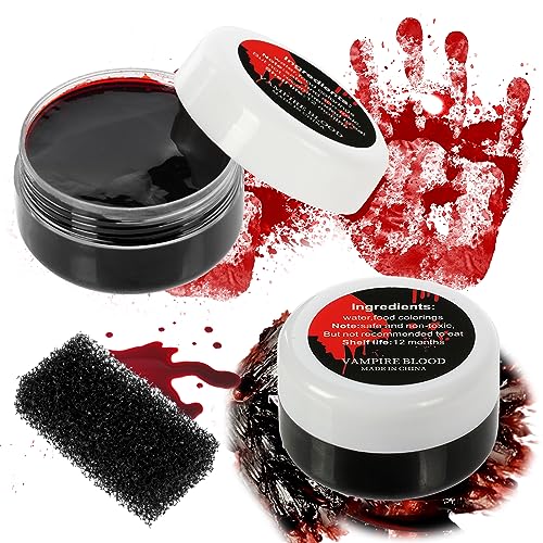 Aomig Sangre Falsa Halloween, 3pcs Fake Blood Lavable y Realista