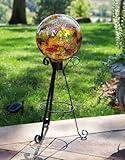 Evergreen Black Solar Gazing Globe Stand 15.75"