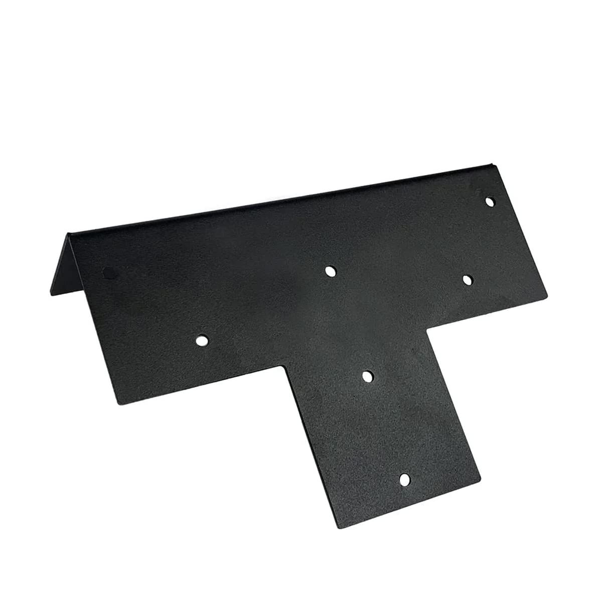 Framola Straight Pergola T-Bracket for Easy Pergola Construction, Secure Beams, Securing 4 Pieces Timber Wood Structure - Galvanised Steel Black Coating - for 150mm or 6inch Timber Posts
