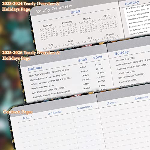 2023-2026 Pocket Planner/Calendar - Monthly Pocket Planner/Calendar With Pen Hold, Jul. 2023 - Jun. 2026, Inner Pocket And 63 Notes Pages, 6.6" X 3.7" #TOP3