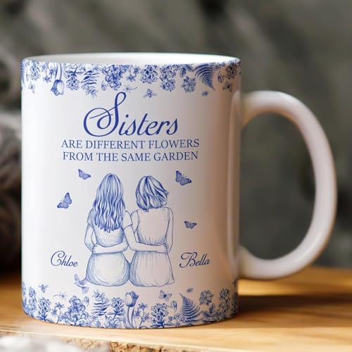 Amazon.com: Personalized Sisters Are Different Flowers From The Same ...