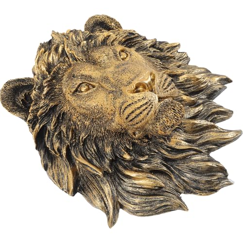 Décoration murale tête de lion suspension en résine et sculpture originale
