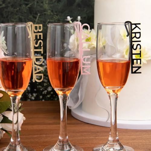 Étiquettes de boisson en acrylique pour mariage : évitez les verres perdus