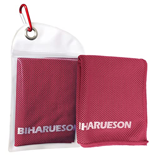 Biharueson Cooling Towels Microfiber Towels For Sports Quick Dry Super Absorbent Gym Towels Yoga Towels Travel Towels Cooling Sports Towel,For Camping Fitness Golf Cycling Hiking Bath 40X12In Crimson #TOP27