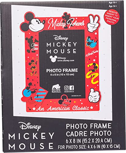 Silver Buffalo Disney Mickey Mouse An American Classic Boxed Resin Photo Frame, 4 X 6 Inches #TOP4