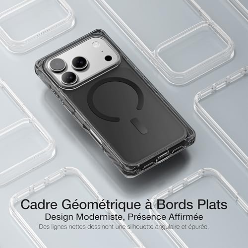 Coque iPhone 17 Pro Max transparente noire idéale pour le quotidien