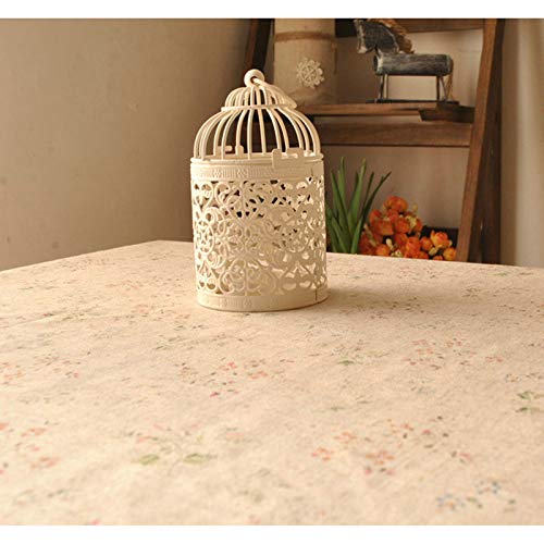 Nappe fleur simple en flax robuste lavable comme couverture moderne beige