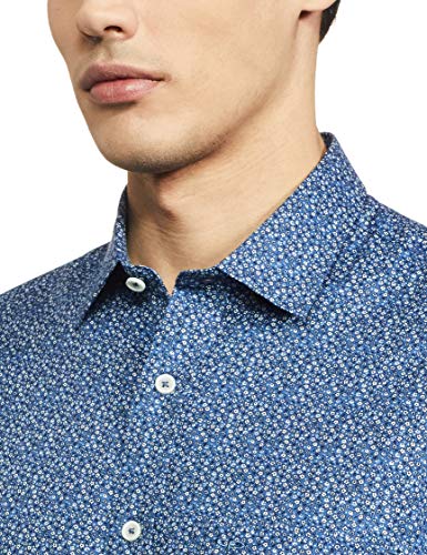 Image of Colorplus Men's Pure Cotton Print Pattern Tailored Fit Spread Collar Full Sleeve Casual Shirt
