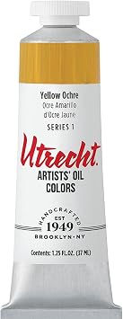 Utrecht Artists Oil Paint - Yellow Ochre, 37 ml tube
