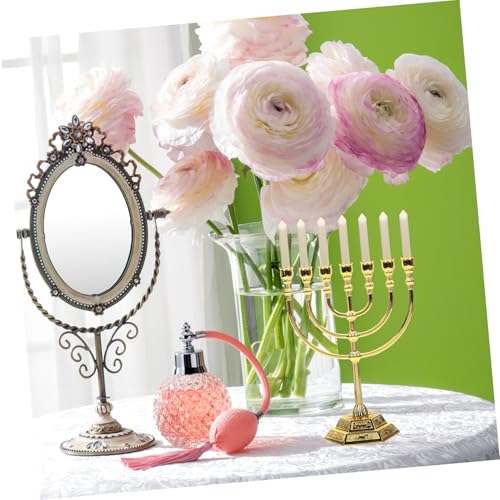 Support de bougies en métal doré et décoration religieuse - 6