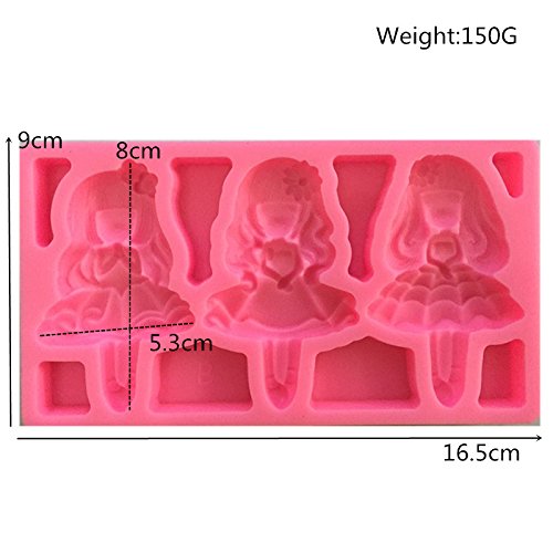 Stampo in silicone 3D a 3 fori per creare cubetti di ghiaccio, caramelle, fondente, cioccolatini, saponi, torte, mousse, gelatina, candele, dolci