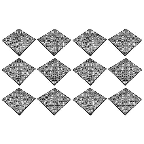 ACAN Tradineur - Pack 12 de Baldosas/Losetas para Exterior - Fabricado en Plástico - Ideal para Piscina, terrazas, jardín - Desmontable y Antideslizante - 30 x 30 cm - Color Gris