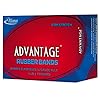 Alliance Rubber 26169 Advantage Rubber Bands Size #16, 1/4 lb Box Contains Approx. 450 Bands (2 1/2" x 1/16", Natural Crepe) Beige #2