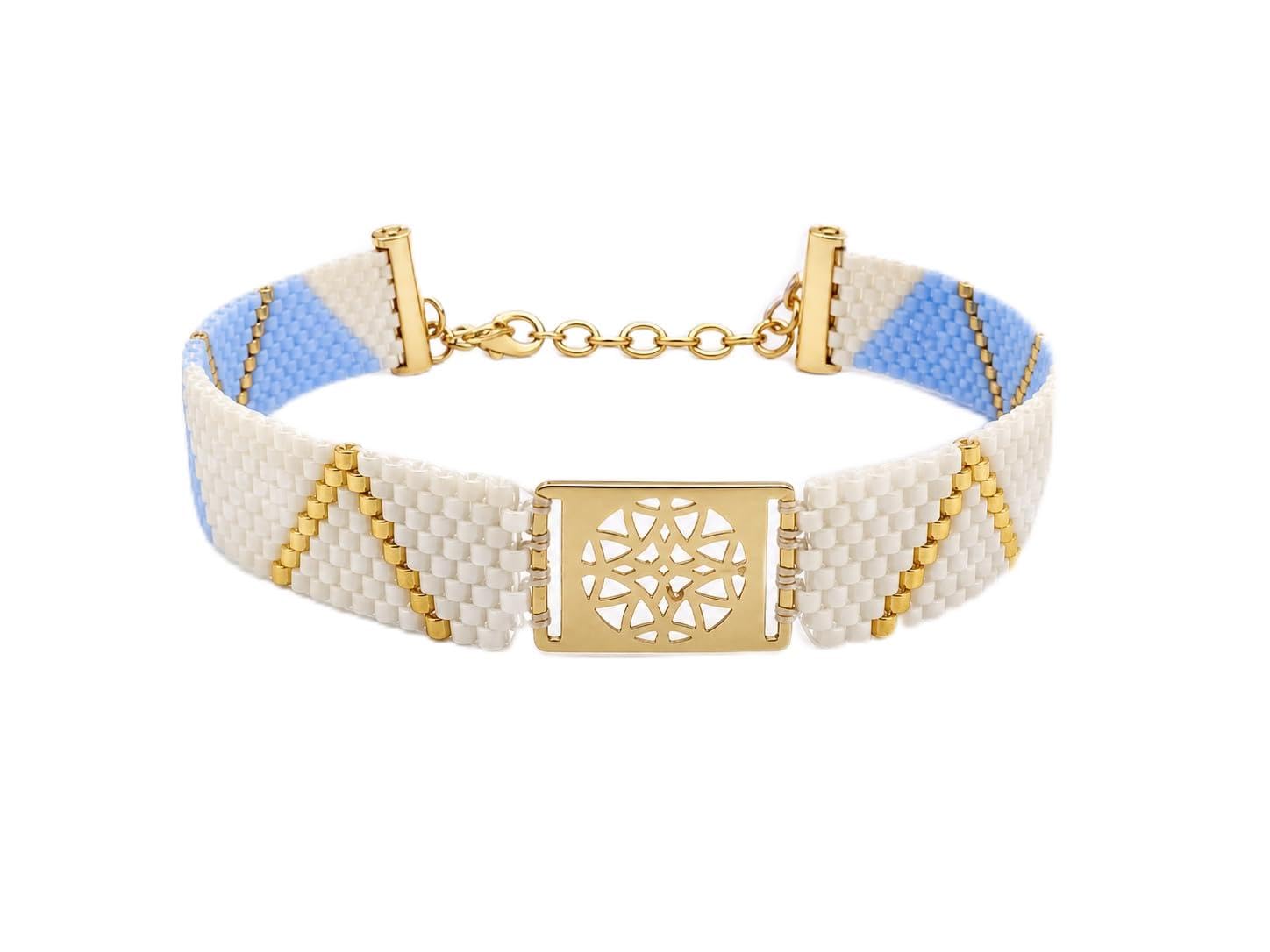 Pulsera Mujer Miyuki Cuentas Oro Amarillo 18K 0,6 g