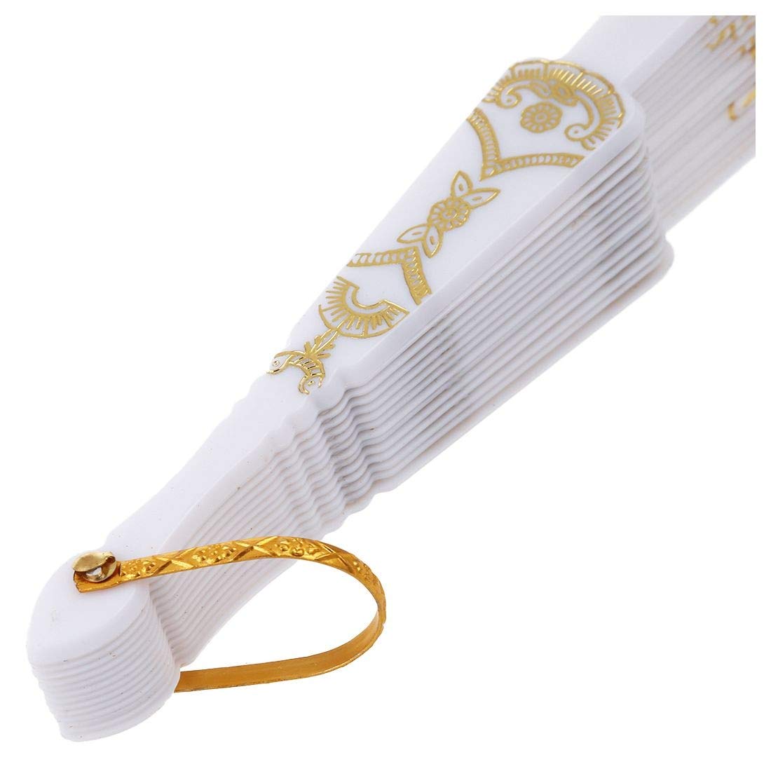 HEAGER Ventilator, Handventilator, Chinesischen stil blume hochzeit dance tuch falten handtücher weiß folding fan Licht