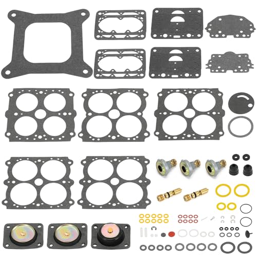 37-485 Carburetor Rebuild Kit Compatible with Holley 4150 4 Barrel Double Pumper Carbs Renew Kit for Models 600 650 700 750 800 850 CFM
