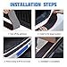 Car Rear Bumper Protector Guard, Anti-Scratch Abrasion Rubber Trunk Door Entry Sill Guard, Non-Slip Vehicle Trim Cover Protection Strip, Car Accessories for Most Cars and SUV (Black/Red/35.4
