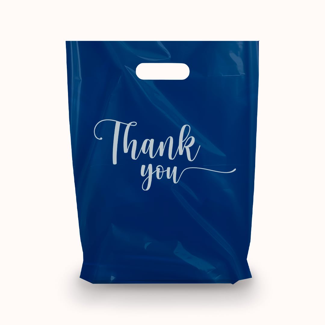 Retail Plastic Merchandise Bags, Die Cut Handles, Strong, Tear Resistent, different Sizes and Colors. Perfect for Retail Stores, Parties or Any Events