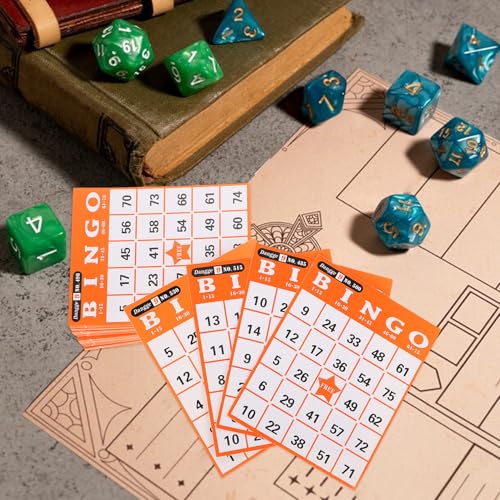GARVALON Tarjetas de Bingo Creativas y Duraderas con Números Únicos Accesorios para Rifa y Mesa Color Aleatorio Paquete de Cartones Troquelados para Tirar y Usar Color Aleatorio