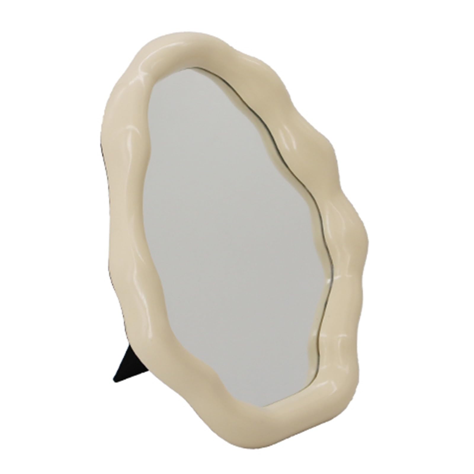 SDCFFC 10.6 * 8.1in, Irregular Makeup Mirror, Tabletop Vanity Mirror Aesthetic Hanging Wall Mirror