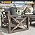 Amopatio Aluminum Patio Furniture Set, 6 Pieces Modern Metal Outdoor Furniture Sets, Faux Wood Grain Finish Frame Patio Sofa with 6" Cushion for Backyard, Dark Grey (Included Waterproof Covers)