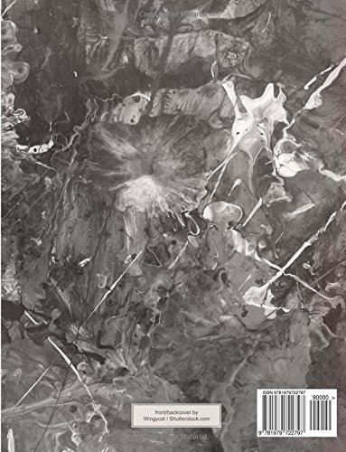 DÉKOKIND Zeichenbuch | DIN A4, 122 Seiten, Register, Vintage Softcover | Leeres Buch zum Selbstgestalten | Motiv: Schwarze Kleckse