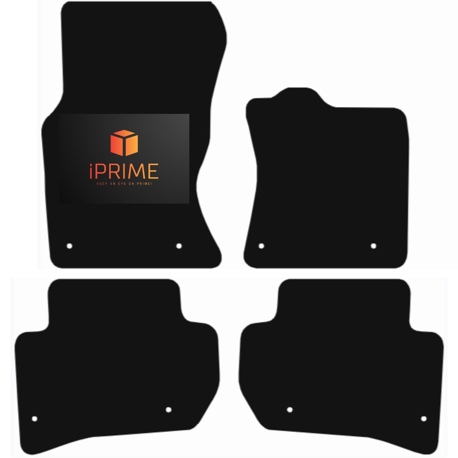 Tailored Car Floor Mats for Land Rover Range Rover Velar 2017-Onwards Front & Rear, All-Weather Car Mats, Lightweight, Anti-Slip, Custom Fit 4-Pieces Set (Black Trim, 450- GSM CARPET)