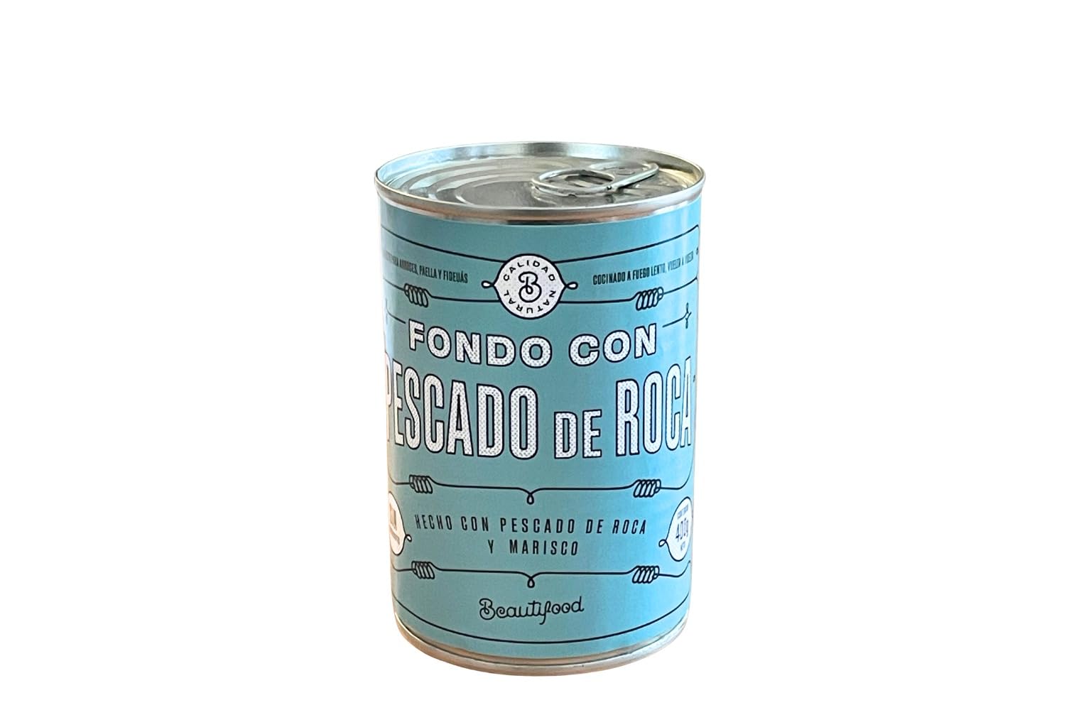 Beautifood – Fumet de Pescado de Roca Concentrado para Paella y Arroces | 100% Natural y sin Gluten | 4 Raciones por Lata (400gr) | 3 Unidades