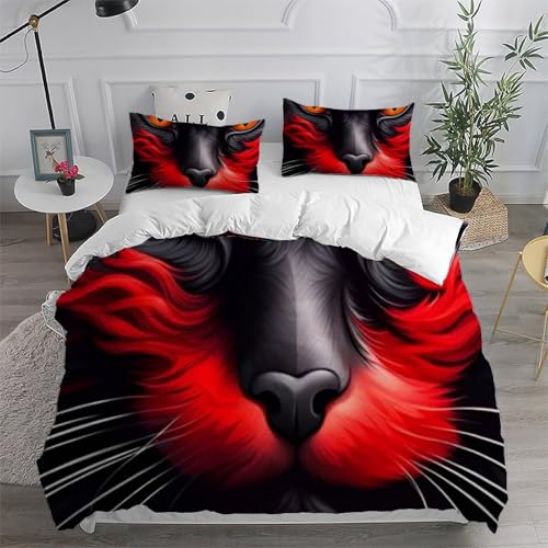 Parure de lit animaux microfibre premium 220x240 à fermeture éclair